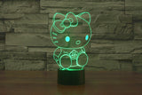 3D 7 Color Hello Kitty Illusion Lamp V1
