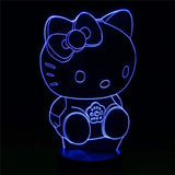 3D 7 Color Hello Kitty Illusion Lamp V1