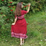 Deep V Neck Floral Dress By Bohoartist