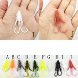 20 Pieces Per Pack - Multi Colored Miniature Soft Silicon Bait Set by Slark's Fishing Collection