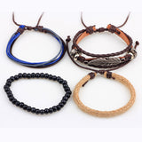 The Tribal Feather Wrist Band 4 Layered Set